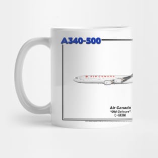 Airbus A340-500 - Air Canada "Old Colours" (Art Print) Mug